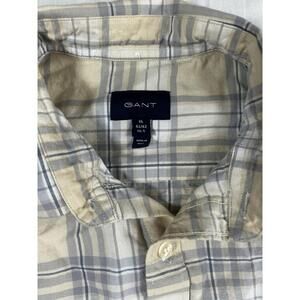 GANT Mens XL Butter Yellow Plaid Long Sleeve Button Down Classic Preppy Easter